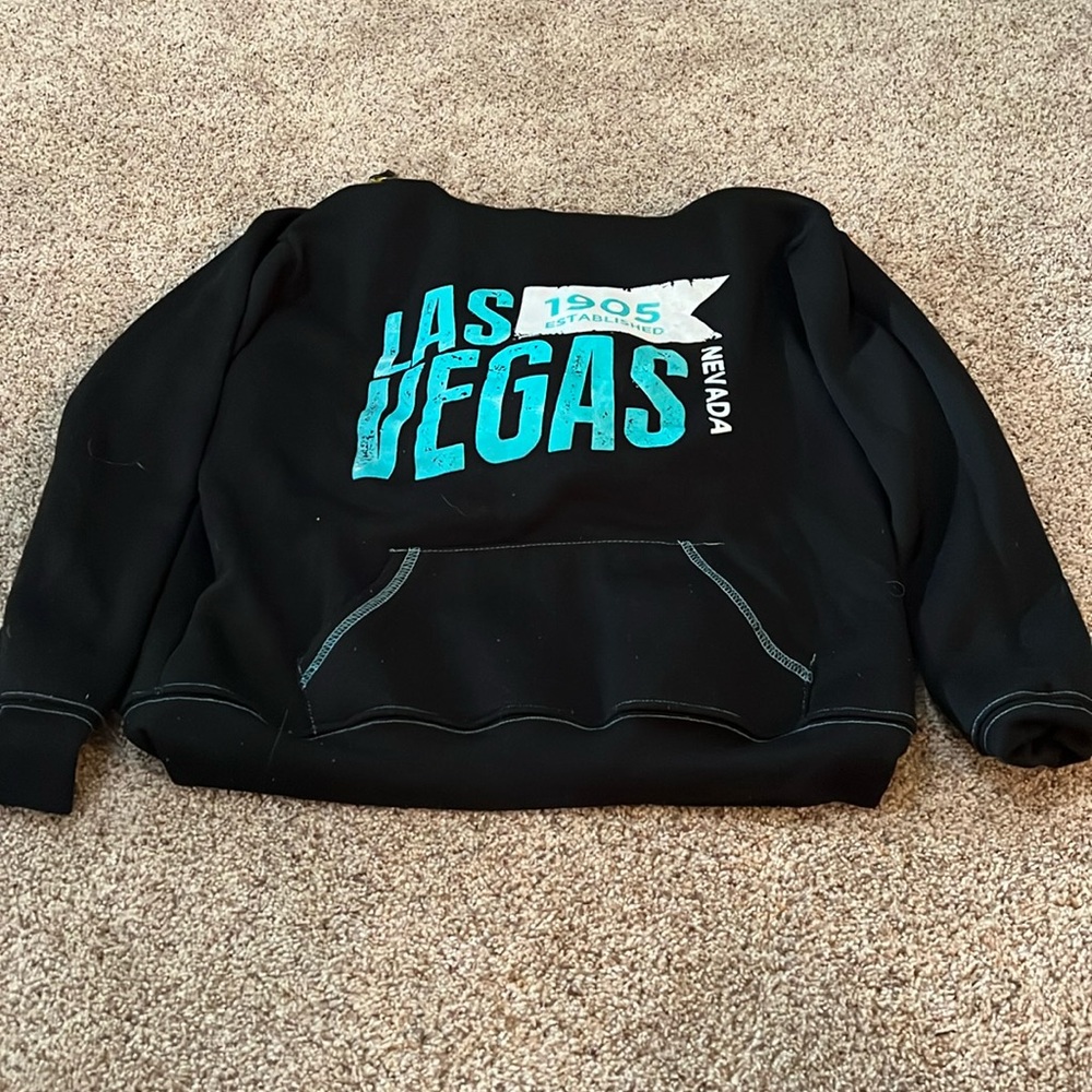 Black and teal Las Vegas sweatshirt